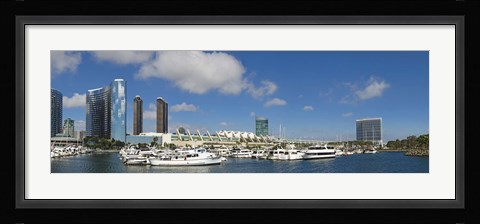 Framed Buildings in a city, San Diego Convention Center, San Diego, Marina District, San Diego County, California, USA Print