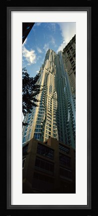 Framed Low angle view of an apartment, Wall Street, Lower Manhattan, Manhattan, New York City, New York State, USA Print