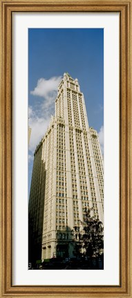 Framed Low angle view of a building, Woolworth Building, Manhattan, New York City, New York State, USA Print