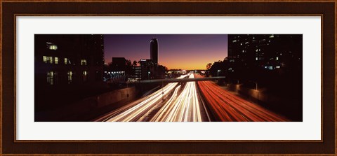 Framed Traffic on the road, City of Los Angeles, California, USA Print