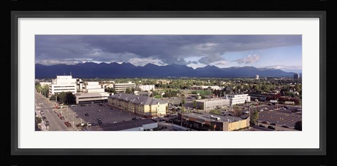 Framed Dark Skies Over Anchorage, Alaska Print
