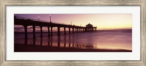Framed Manhattan Beach Pier, California Print