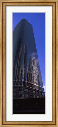 Framed Low angle view of a skyscraper in a city, City Of Los Angeles, Los Angeles County, California, USA Print