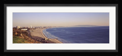 Framed City at the waterfront, Santa Monica, Los Angeles County, California, USA Print