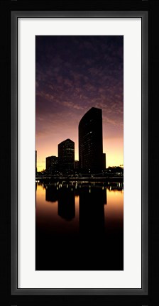 Framed Buildings at the waterfront, Lake Merritt, Oakland, Alameda County, California, USA Print