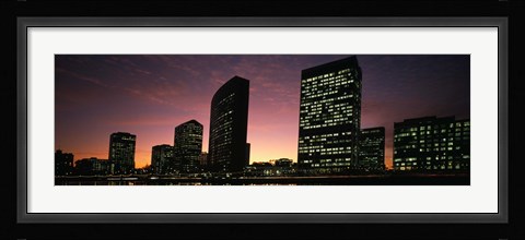 Framed Buildings at the waterfront, Oakland, Alameda County, California, USA Print
