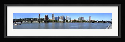 Framed Buildings at the waterfront, Portland Rose Festival, Portland, Multnomah County, Oregon, USA 2010 Print