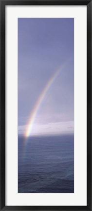 Framed Rainbow over ocean, Honolulu, Oahu, Hawaii, USA Print