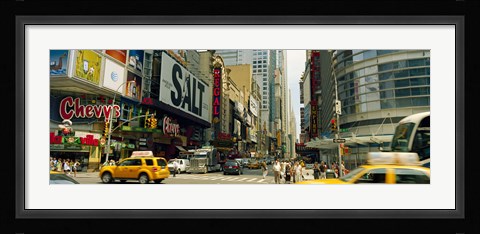 Framed 42nd Street, Eighth Avenue, Times Square, Manhattan, New York Print