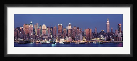 Framed Dusk, West Side, NYC, New York City, USA Print
