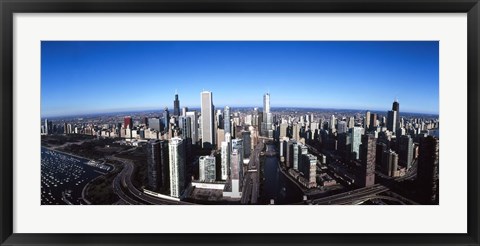 Framed Skyscrapers in a city, Trump Tower, Chicago River, Chicago, Cook County, Illinois, USA 2011 Print