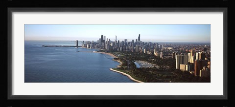 Framed Skyscrapers at the waterfront, Grant Park, Lake Michigan, Chicago, Cook County, Illinois, USA 2011 Print