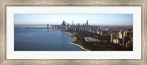 Framed Skyscrapers at the waterfront, Grant Park, Lake Michigan, Chicago, Cook County, Illinois, USA 2011 Print