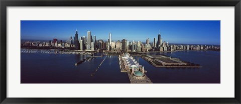 Framed Pier on a lake, Navy Pier, Chicago, Cook County, Illinois, USA 2011 Print