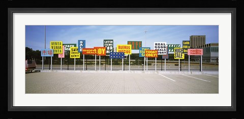 Framed Signs on a street, Maxwell Street, Chicago, Illinois, USA Print