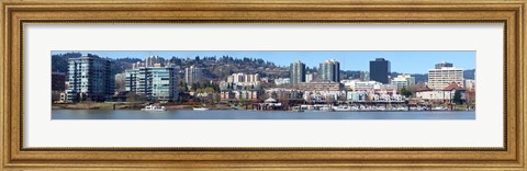 Framed Buildings at the waterfront, Portland, Multnomah County, Oregon, USA 2011 Print