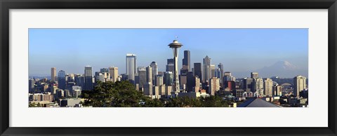 Framed Seattle city skyline and downtown financial building, King County, Washington State, USA 2010 Print