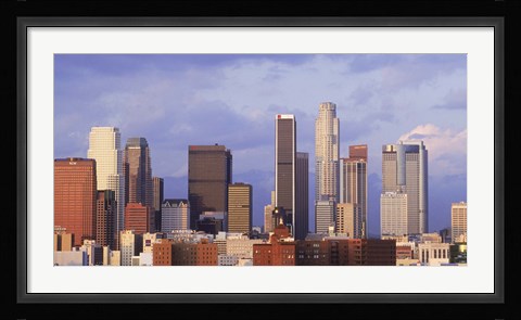 Framed Los Angeles skyline, Los Angeles County, California, USA Print