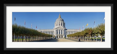 Framed Facade of the Historic City Hall near the Civic Center, San Francisco, California, USA Print