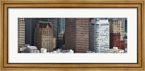 Framed Skyscrapers in the financial district, San Francisco, California, USA Print