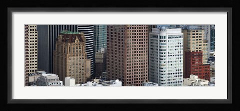 Framed Skyscrapers in the financial district, San Francisco, California, USA Print
