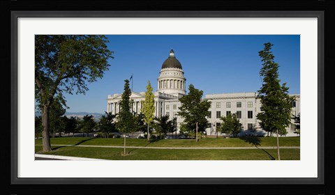 Framed Garden in front of Utah State Capitol Building, Salt Lake City, Utah, USA Print