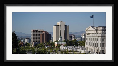Framed Utah State Capitol Building, Salt Lake City Council Hall, Salt Lake City, Utah, USA Print