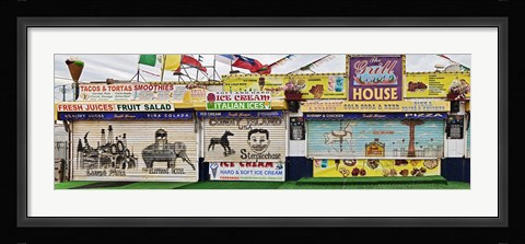 Framed Old Store Front along Riegelmann Boardwalk, Long Island, Coney Island, New York City, New York State, USA Print
