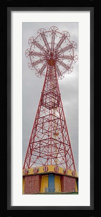 Framed Parachute Jump Tower along Riegelmann Boardwalk, Long Island, Coney Island, New York City, New York State, USA Print