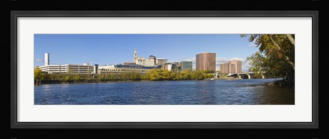 Framed Buildings at the waterfront, Connecticut River, Hartford, Connecticut, USA 2011 Print