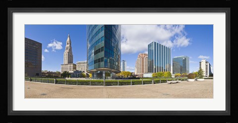 Framed Modern buildings in a city, Hartford, Connecticut, USA 2011 Print