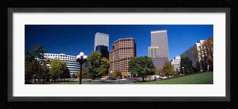 Framed Buildings in a city, Downtown Denver, Denver, Colorado, USA 2011 Print