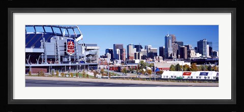 Framed Stadium in a city, Sports Authority Field at Mile High, Denver, Denver County, Colorado Print