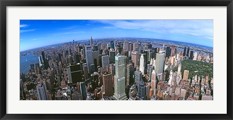 Framed Aerial view of New York City, New York State, USA 2012 Print