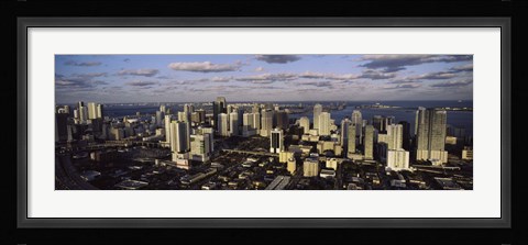 Framed Clouds over the city skyline, Miami, Florida Print