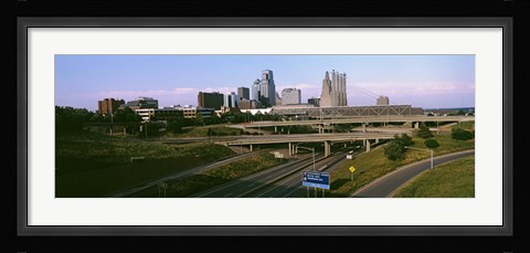 Framed Highway interchange, Kansas City, Missouri, USA Print