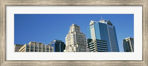 Framed Close up of buildings in Downtown Kansas City, Missouri Print