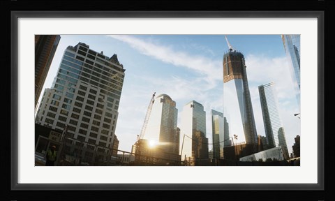 Framed Skyscrapers in a city, New York City, New York State, USA 2012 Print