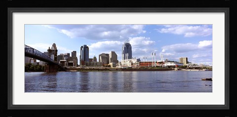 Framed Ohio River, Cincinnati, Hamilton County, Ohio Print
