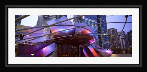 Framed Low angle view of Jay Pritzker Pavilion, Millennium Park, Chicago, Cook County, Illinois Print