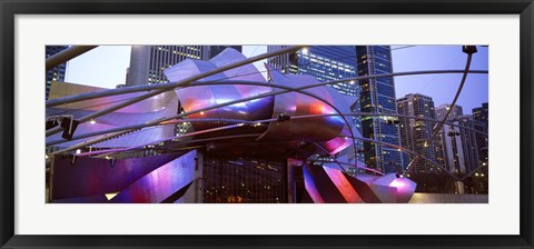 Framed Low angle view of Jay Pritzker Pavilion, Millennium Park, Chicago, Cook County, Illinois Print