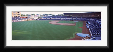 Framed Baseball stadium in a city, Durham Bulls Athletic Park, Durham, Durham County, North Carolina, USA Print