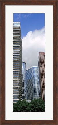 Framed Wedge Tower, ExxonMobil Building, Chevron Building, Houston, Texas Print