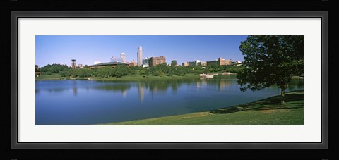 Framed Buildings at the waterfront, Omaha, Nebraska (horizontal) Print