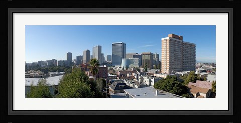 Framed View over Oakland from Adams Point, California Print