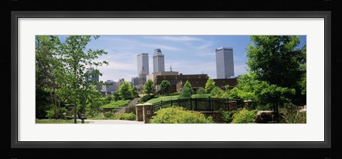 Framed Buildings in a city, Tulsa, Oklahoma, USA Print