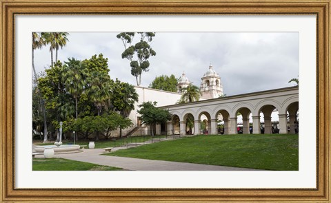 Framed Colonnade in Balboa Park, San Diego, California, USA Print