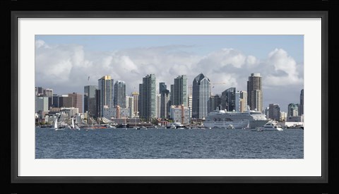 Framed San Diego City Skyline Print