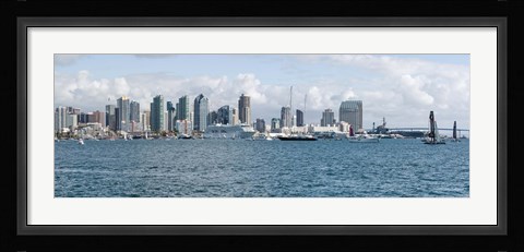 Framed San Diego as seen from the Water Print