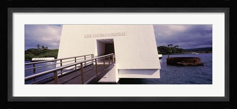 Framed USS Arizona Memorial, Pearl Harbor, Honolulu, Hawaii Print